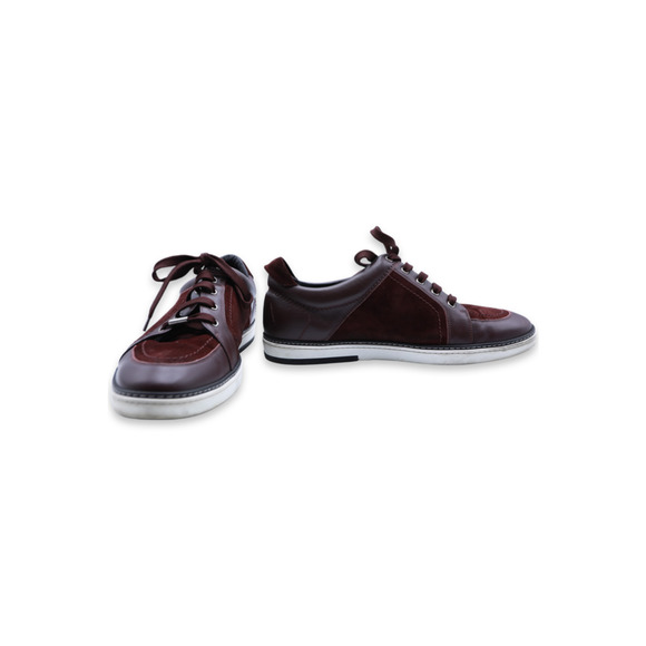 Jimmy Choo Men's Burgundy Suede Sneakers - Used - Size 45